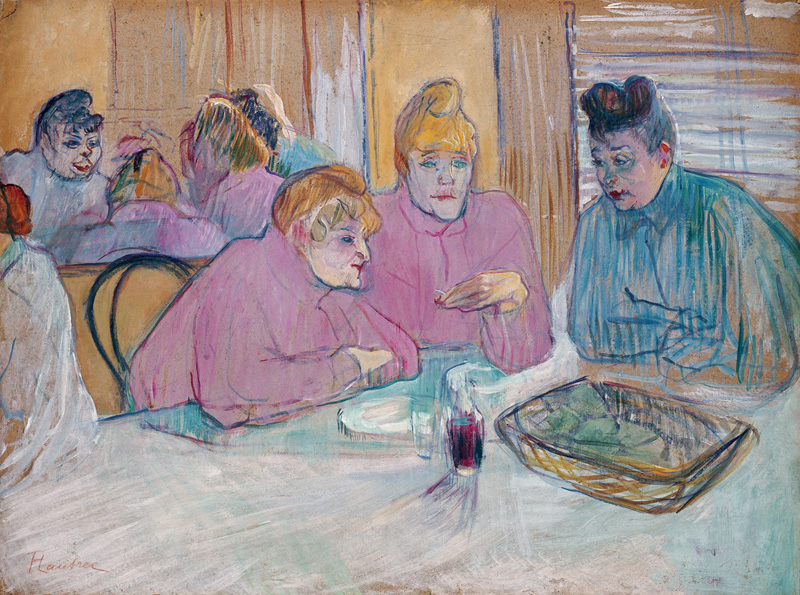 The ladies in the brothel dining-room